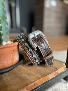 CINTO STRASS AZUL CAFE REF CT 3386