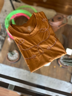 T-SHIRT TURKESE SUEDE MARROM REF UTAH