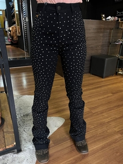CALÇA FEMININA TEXAS RANCH PRETA/BRILHO REFCP58