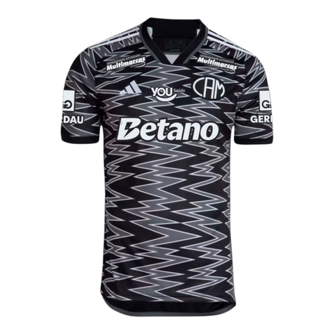Camisa Atlético Mineiro III 24/25 - Torcedor Adidas Masculina - Preta com detalhes em cinza e Com Patrocínio