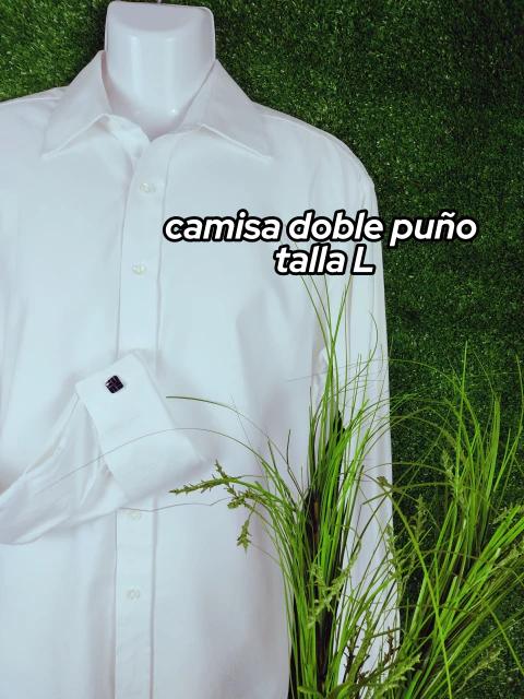 CAMISA DOBLE PUÑO BLANCA talla L