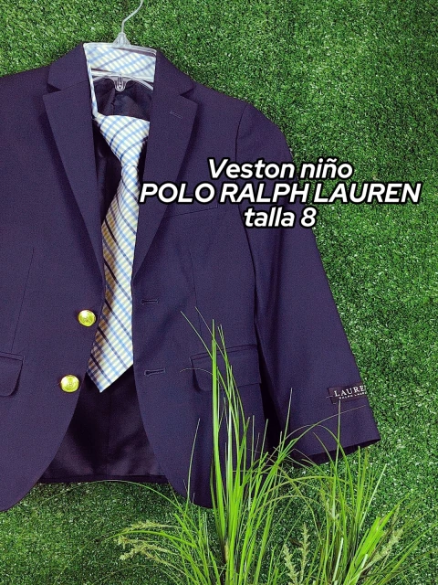 VESTON AZUL MARINO NIÑO POLO RALPH LAUREN talla 8