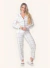 Pijama Feminino Manga Longa Aberto Americano Canelado Xadrez