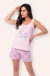 Short Doll Feminino Regata Rosa Coração