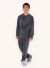 Pijama Juvenil Menino Manga Longa Boss Fleece Chumbo