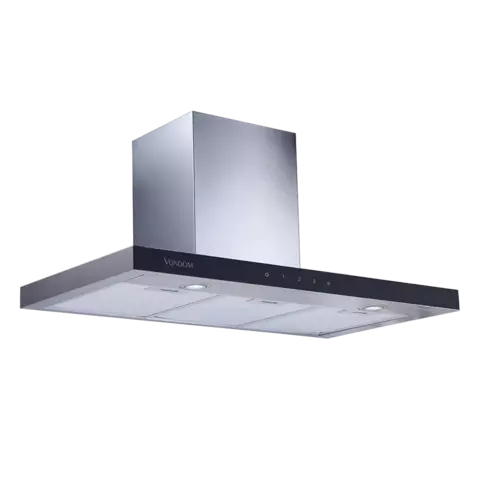 CAMPANA DE PARED VONDOM ACERO INOXIDABLE CON FRENTE NEGRO 90 CM VC90AM