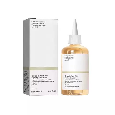 100ml de ácido glicólico 7% solução tonificante para remover acne e hidratar a pele - comprar online