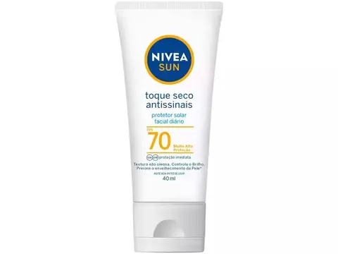 Protetor Solar Facial Nivea FPS 70 Sun Toque Seco
