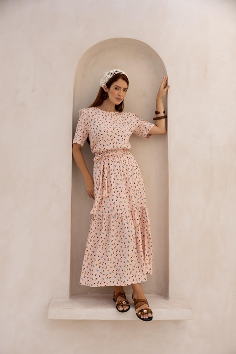 VESTIDO ANGÉLICA - VISCOLINHO - LIBERTY ROSÊ