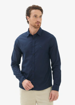 Camisa Casual Lobo Bordado Ml Act