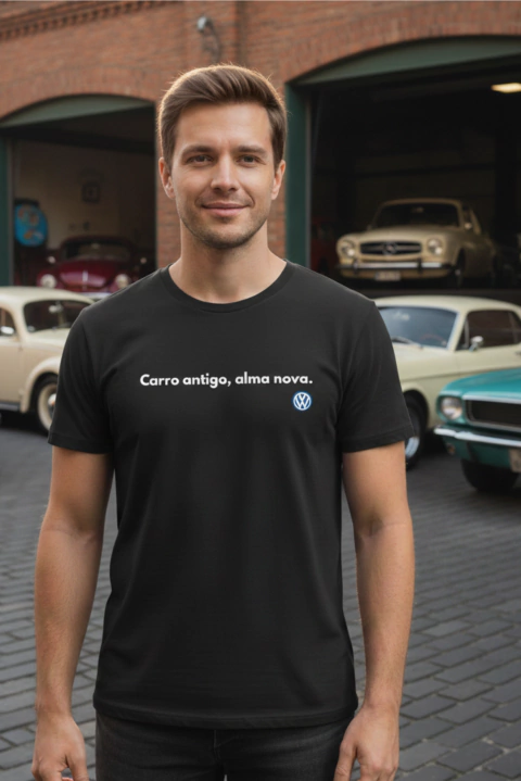 Camiseta Mas Preta - Carro antigo, alma nova. (Volks) - comprar online