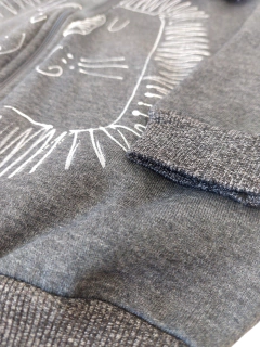Campera Frisa León Gris - comprar online