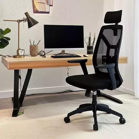 Silla de Oficina Tokio con Cabezal | Apoyabrazos 2D y Soporte Lumbar - comprar online
