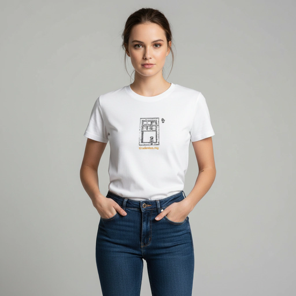 Camisa Feminina Cachorrinho na Janela