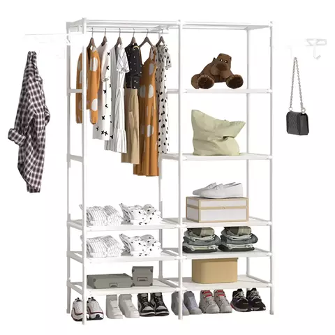 Rack Sapateira Arara Guarda Roupa Portatil Multifuncional Sapato Oraganizador Mu