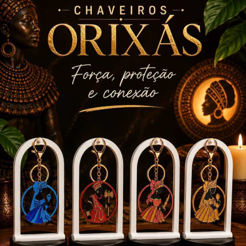 Chaveiro Orixás Colecionável - Impressão em 3D