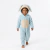 Macacão Pijama Infantil Unissex Coelhinho Azul Peluciado | Plush com Capuz
