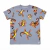 Camiseta Infantil Tigrão Azul Lavanda 100% Algodão Estampa Divertida Manga Curta - loja online