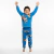 Pijama Infantil Menino Super Powers Azul e Laranja | Algodão Conjunto Manga Longa