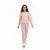 Conjunto Infantil Menina Rosa Floral com Calça Jogger Plush Macio