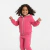 Conjunto Infantil Menina Moletom Rosa com Zíper, Capuz Peluciado e Calça | Conforto para o Inverno
