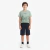 Conjunto Infantil Menino Explore Nature Verde Sage Algodão Camiseta Manga Curta e Bermuda Cargo Grafite