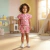 Conjunto Infantil Menina Floral Rosa Algodão Blusa Manga Babado e Short Estampado na internet