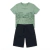 Conjunto Infantil Menino Explore Nature Verde Sage Algodão Camiseta Manga Curta e Bermuda Cargo Grafite - loja online
