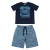 Conjunto Infantil Menino Estampa Waves com Bermuda 100% Algodão - loja online