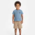 Conjunto Infantil Menino Maré Alta Algodão Camiseta Henley Manga Curta e Bermuda