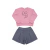 Conjunto Infantil Menina Moletom Flor Bordada Rosa | Moletom Macio, Manga Longa - loja online