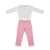 Conjunto Infantil Menina Blusa Bege e Calça Rosa | Casual Conforto Dia a Dia na internet