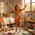 Macacão Infantil Menina Estampa Tropical Coral | Viscose - comprar online