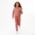 Conjunto Infantil Menina Moletom e Legging Rose e Off White | Algodão Casual Manga Longa - comprar online