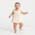 Vestido com Calcinha Bebê Menina Off White com Babados e Botões