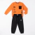 Conjunto Infantil Menino Meia Estação Laranja Gamer com Calça Tactel Preta | Manga Longa - loja online