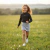 Conjunto Infantil Menina Blusa Preta Gola Alta e Saia Estampada | Poliéster e Elastano Elegante - comprar online