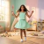 Conjunto Juvenil Menina Margarida Verde Água | 75% algodão e 25% poliéster - comprar online