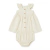 Vestido com Calcinha Bebê Menina Off White com Babados e Botões - loja online