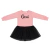 Conjunto Infantil Menina Blusa Canelada Rosa Girl e Saia Tule Preta | Moderno e Confortável na internet
