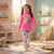 Pijama Infantil Menina Cupcakes Rosa e Cinza | Algodão Conjunto Manga Longa na internet
