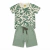 Conjunto Infantil Menino Folhagem Verde Algodão Camiseta Manga Curta e Bermuda Verde - loja online