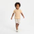 Conjunto Infantil Menino Polo Bege com Bermuda Listrada Manga Curta