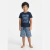 Conjunto Infantil Menino Estampa Waves com Bermuda 100% Algodão
