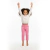 Conjunto Infantil Menina Blusa Bege e Calça Rosa | Casual Conforto Dia a Dia