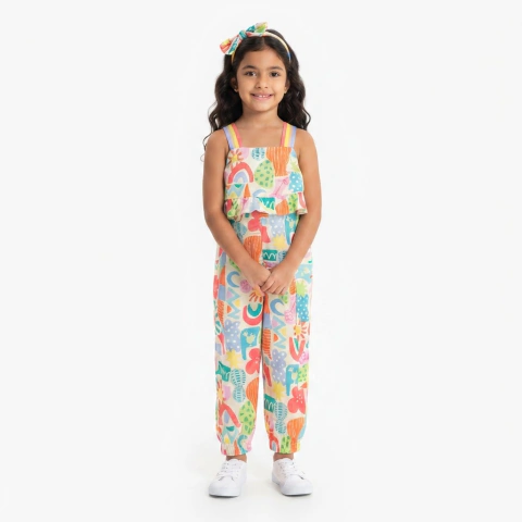 Macacao Infantil Estampa Sintonia das cores