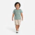 Conjunto Infantil Menino Paradise folhas Algodão Camiseta Henley Manga Curta e Bermuda