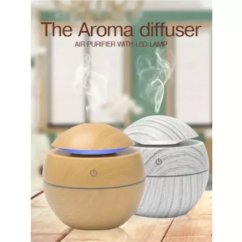 Umidificador de ar de madeira purificador USB aromaterapia difusor spray essênc
