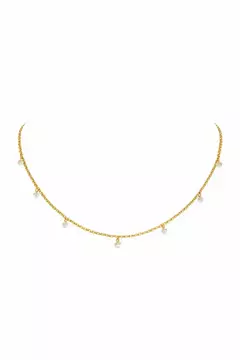 CHOCKER SEMIJOIA COM DETALHE PONTO DE LUZ