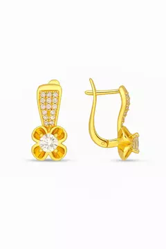 ARGOLA SEMIJOIA FLOR CRAVEJADO